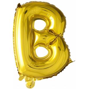Folie Ballon Letter B Goud XL 102cm leeg