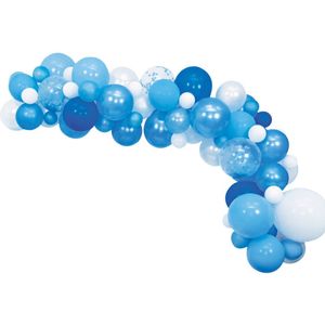 Luxe Ballon Decoratie Set - Blauw - 71 Onderdelen - Inclusief Ballon Bevestigingsslij