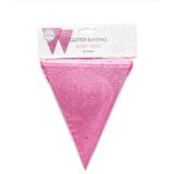 Roze Vlaggenlijn Glitter 6m