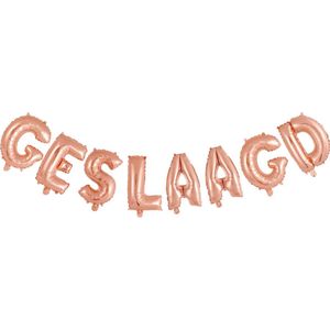 Ballonnen Letter Geslaagd Rose Goud Leeg 41cm