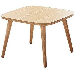 Prachtige massief houten salontafel, H43CM woonkamerbank bijzettafel, vierkante Scandinavische eenvoudige slaapkamer vrijetijdstafel, natuurlijk houten tafelblad (Afmetingen: 60x60x43cm)