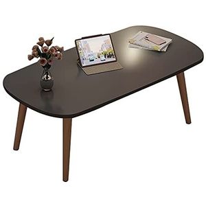 Prachtige salontafel, klein formaat 80x40x42cm bank bijzettafel, massief houten en poten vrijetijdstafel, zittafel in Japanse stijl (Kleur: B)