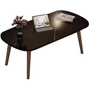 Prachtige salontafel, klein formaat 80x40x42cm bank bijzettafel, massief houten en poten vrijetijdstafel, zittafel in Japanse stijl (kleur: D)
