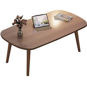 Prachtige salontafel, klein formaat 80x40x42cm bank bijzettafel, massief houten en poten vrijetijdstafel, zittafel in Japanse stijl (Kleur: A)