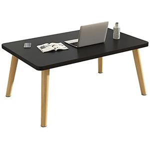 Prachtige salontafel, woonkamer midden van de eeuw vierkante lage tafel, H42CM moderne vrije tijd theetafel, massief houten tafelpoot slaapkamer vrijetijdstafel (Kleur: C, Maat: 100CM)