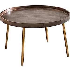 Exquisite Nesting End Table, Scandinavische massief houten salontafel, eenvoudige en moderne zwarte walnoot ronde salontafelcombinatie, hoekbanktafel in de woonkamer (Kleur: B, Maat: 75x45cm)
