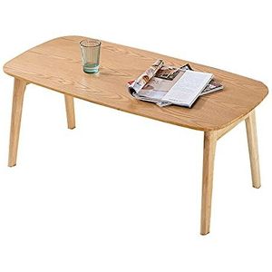 Prachtige klaptafel, massief houten salontafel voor de woonkamer, huishoudelijke vrijetijdstafel voor kleine appartementen, lage tafel van rubberhout (kleur: A, maat: 120X55X43CM)