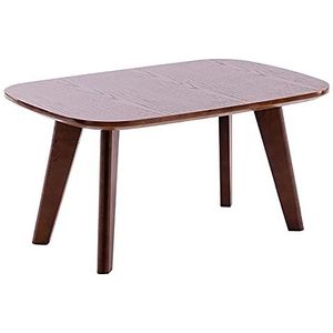 Prachtige salontafel, computertafel/eettafel met massief houten bed, multifunctionele vrijetijdstafel voor kleine appartementen, lage tafel van rubberhout (kleur: A, maat: 100X50X45CM)