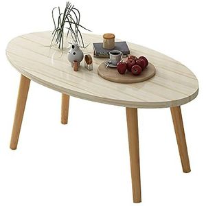 Prachtige salontafel, woonkamer ovale lage tafel H30CM, E1 milieubeschermingsbord laag desktop+koolstofstalen beugel vrijetijdstafel (kleur: B, maat: 100x50x43cm)