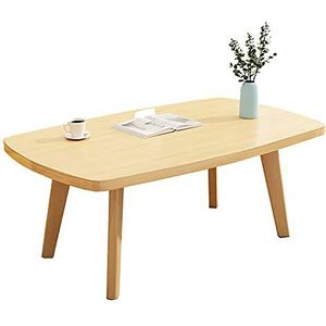 Prachtige salontafel, eenvoudige massief houten bank bijzettafel, kleine huishoudelijke eettafel, slaapkamer H45CM vrijetijdstafel (Kleur: A, Maat: 100X50X45CM)