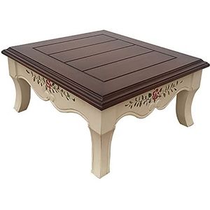 Prachtige salontafel, Europese en Amerikaanse mediterrane stijl lage tafel (46x50x23cm), multifunctionele vrijetijdstafel voor kleine appartementen, zittafel (kleur: D)