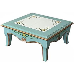 Prachtige salontafel, Europese en Amerikaanse mediterrane stijl lage tafel (46x50x23cm), multifunctionele vrijetijdstafel voor kleine appartementen, zittafel (Kleur: B)
