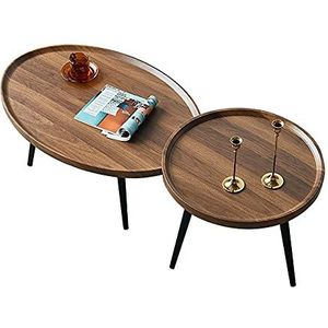 Prachtige (2PCS) bank bijzettafel, Scandinavische kleine appartement woonkamer salontafel, huishoudelijke ronde lage tafel, hotel creatieve vrijetijdstafel (Kleur: D)