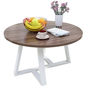 Prachtige salontafel, ronde lage tafel in Japanse stijl (Φ60x45cm), E1 milieubeschermingsbord + koolstofstalen beugel vrijetijdstafel (kleur: H)