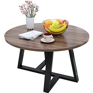 Prachtige salontafel, ronde lage tafel in Japanse stijl (Φ60x45cm), E1 milieubeschermingsbord + koolstofstalen beugel vrijetijdstafel (kleur: G)
