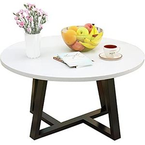 Prachtige salontafel, ronde lage tafel in Japanse stijl (Φ60x45cm), E1 milieubeschermingsbord + koolstofstalen beugel vrijetijdstafel (kleur: C)