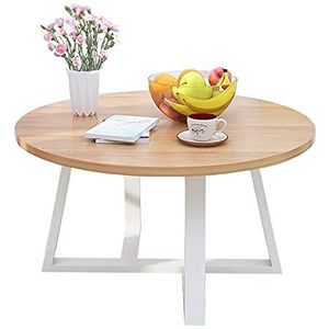 Prachtige salontafel, ronde lage tafel in Japanse stijl (Φ60x45cm), E1 milieubeschermingsbord + koolstofstalen beugel vrijetijdstafel (kleur: J)