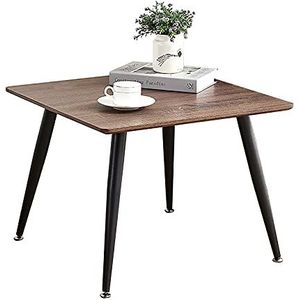 Prachtige salontafel, Scandinavische bijzettafel, milieubeschermingsbord + ijzeren beugel vrijetijdstafel, eettafel voor klein appartement thuis (Kleur: A, Maat: 60X60X45CM)