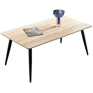 Prachtige salontafel, Scandinavische bijzettafel, milieubeschermingsbord + ijzeren beugel vrijetijdstafel, eettafel voor klein appartement thuis (Kleur: B, Maat: 110X60X45CM)