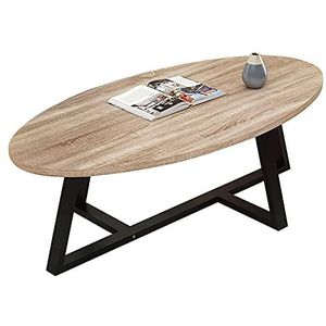 Prachtige salontafel, lage tafel in Europese stijl (H45CM), huishoudelijk E1 milieubescherming laminaat desktop + metalen beugel van koolstofstaal (kleur: A, maat: 120x60x45cm)