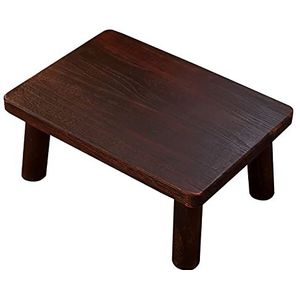 Prachtige salontafel, vierkante massief houten erker lage tafel (H22CM), bedcomputertafel/kleine eettafel/bureau, mini-platformtafel (kleur: A)
