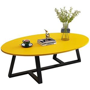 Prachtige salontafel, lage tafel in Europese stijl (H45CM), huishoudelijk E1 milieubescherming laminaat desktop + metalen koolstofstalen beugel (kleur: B, maat: 120X60CM)