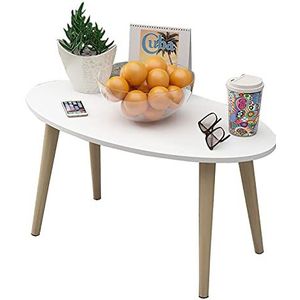 Prachtige salontafel, klein huishoudelijk ovaal (H43CM) lage tafel, multifunctionele slaapkamer/woonkamer vrijetijdsstudietafel (kleur: A, maat: 80x40x43cm)
