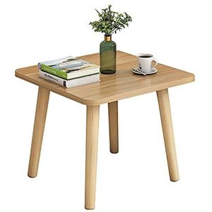Prachtige salontafel, vierkante lage tafel (H40CM), Nordic Simple massief houten tafelpoot vrijetijdstafel, slaapkamer vrijetijdstafel (Kleur: A, Maat: 50x42cm)