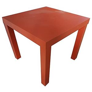 Prachtige salontafel, thuiswoonkamer bijzettafel (50x50x44,5cm), klein appartement multifunctionele houten vierkante vrijetijdstafel (kleur: E)