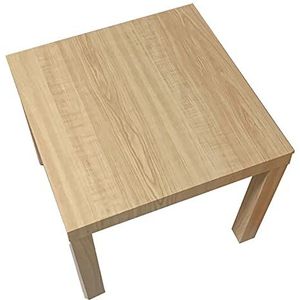 Prachtige salontafel, thuiswoonkamer bijzettafel (50x50x44,5cm), klein appartement multifunctionele houten vierkante vrijetijdstafel (kleur: F)