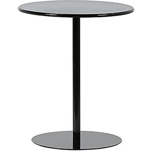 Prachtige salontafel, Scandinavische ronde bank bijzettafel, balkon klein appartement smeedijzeren salontafel/computertafel (kleur: zwart, maat: 40X50CM)