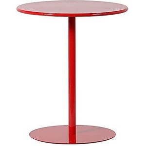 Prachtige salontafel, Scandinavische ronde bank bijzettafel, balkon klein appartement smeedijzeren salontafel/computertafel (kleur: rood, maat: 40X50CM)