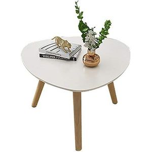 Prachtige salontafel, Scandinavische massief houten driehoekige lage tafel (H45cm), slaapkamer vrijetijdstafel/studeertafel, kleine appartementsbank bijzettafel (Kleur: E)