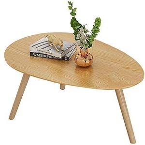 Prachtige salontafel, Scandinavische massief houten tafel met poten (H45cm), slaapkamer vrijetijdstafel/studeertafel, kleine appartementsbank bijzettafel (Kleur: A, Maat: 80x50x45cm)
