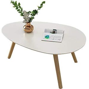 Prachtige salontafel, Scandinavische massief houten tafel met poten (H45cm), slaapkamer vrijetijdstafel/studeertafel, kleine appartementsbank bijzettafel (Kleur: B, Maat: 80x50x45cm)