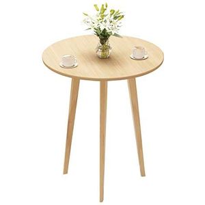 Prachtige salontafel, Scandinavisch klein appartement slaapkamer/woonkamer kleine ronde tafel, massief houten tafelpoot nachtkastje, vrijetijdstafel voor thuis (Kleur: A, Maat: 60x70cm)