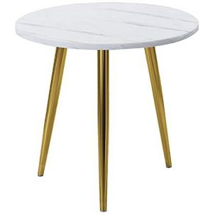 Prachtige salontafel, ronde gemarmerde tafel voor huishoudelijk gebruik, eenvoudige ontvangst- en vergadertafel, vrijetijdstafel voor kleine appartementen (Kleur: B, Maat: 60x75cm)