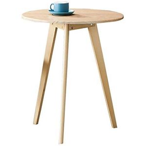 Prachtige salontafel, kleine ronde tafel van Scandinavisch massief hout, eenvoudige thuisslaapkamer, balkon, vrijetijdsbijzettafel/nachtkastje, telefoontafel in de woonkamer (Kleur: A, Maat: 48x60cm)