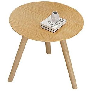 Prachtige salontafel, Scandinavische massief houten ronde lage tafel (H45CM), slaapkamer vrijetijdstafel/studeertafel, kleine appartementsbank bijzettafel (afmetingen: 80x45cm)