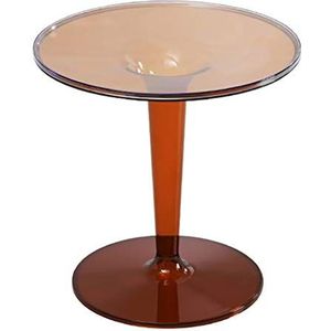 Prachtige salontafel, Scandinavische minimalistische transparante kleine salontafel, ronde woonkamer acryl bank bijzettafel, balkon afternoon tea tafel (kleur: E)