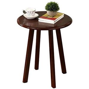 Prachtige salontafel, eenvoudige bank bijzettafel, Scandinavische massief houten woonkamer kleine ronde tafel, slaapkamer nachtkastje (Kleur: B, Maat: 60x60cm)