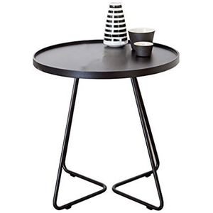 Prachtige salontafel, Nordic Light luxe bank bijzettafel, eenvoudige ijzeren kunst mini hoektafel/kleine ronde tafel, balkon afternoon tea tafel (Kleur: B, Maat: 37X37X45CM)