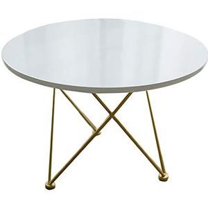 Salontafel, smeedijzeren Europese stijl balkon/tuin ronde tafel, klein appartement massief houten vrijetijdstafel, Japanse stijl zittende lage tafel/kleine eettafel (Kleur: C, Maat: 50X42CM)