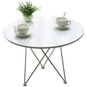 Salontafel, smeedijzeren Europese stijl balkon/tuin ronde tafel, klein appartement massief houten vrijetijdstafel, Japanse stijl zittende lage tafel/kleine eettafel (Kleur: D, Maat: 50X32CM)