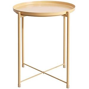 Prachtige salontafel, Scandinavische lichte luxe ijzeren bank bijzettafel, eenvoudige mini-hoektafel/kleine ronde tafel, dienblad, balkon afternoon tea-tafel (kleur: C)