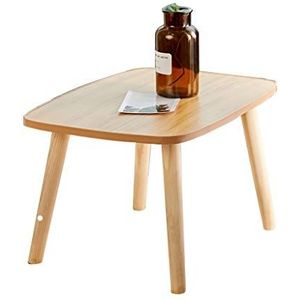 Prachtige salontafel, lage zittafel in Japanse stijl, woonkamer massief houten tafel en pootvrije tijdstafel, thuisstudeertafel/eettafel (kleur: C, maat: 50x35x30cm)