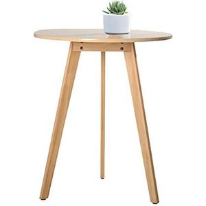 Prachtige salontafel, Japans rubberhout kleine ronde tafel/theetafel/onderhandelingstafel, bank bijzettafel/hoektafel/nachtkastje (kleur: B)
