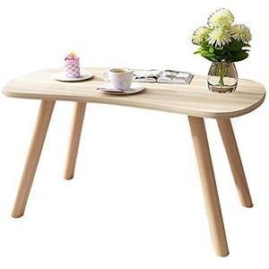 Prachtige salontafel, Japanse vensterbank en lage tafel (60x40x30cm), massief houten erkertafel, slaapkamer/woonkamer grenen vrijetijdsstudietafel (Kleur: E)