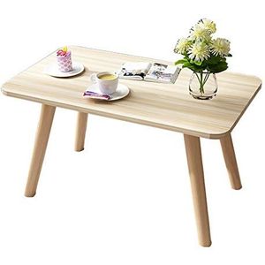 Prachtige salontafel, Japanse vensterbank en lage tafel (60x40x30cm), massief houten erkertafel, slaapkamer/woonkamer grenen vrijetijdsstudietafel (Kleur: C)