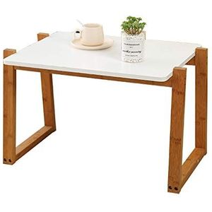Prachtige salontafel, Japanse vierkante vensterbank lage tafel, slaapkamer/woonkamer vrijetijdsstudietafel (60x45x42cm), bamboe salontafel